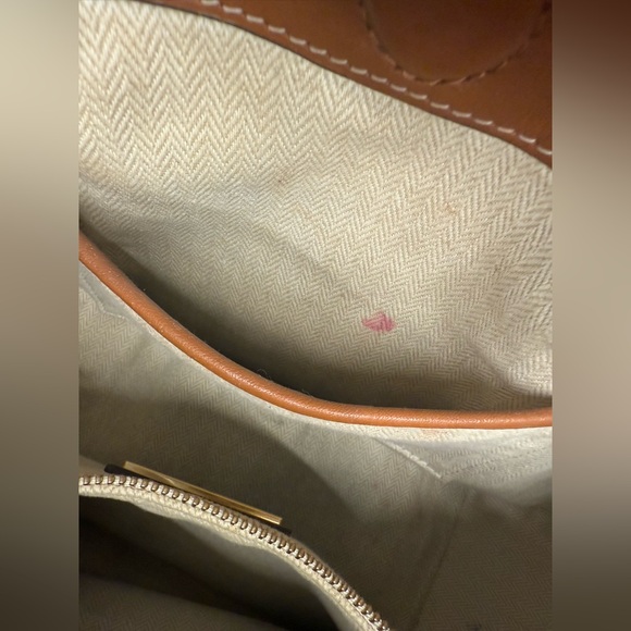 TORY BURCH Miller Mini Metal Logo Hobo Handbag in Aged Camello - Picture 13 of 16